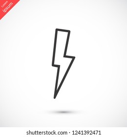 lightning vector icon 10 eps