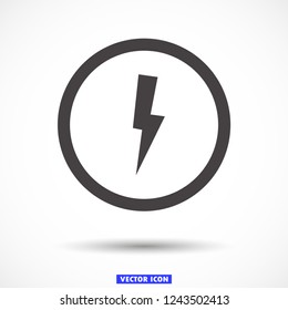 lightning vector icon 10 eps
