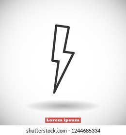 lightning vector icon 10 eps
