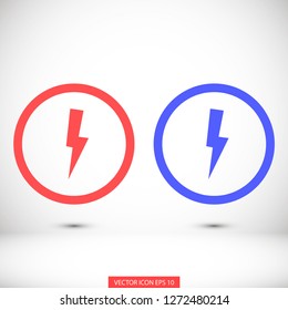 lightning vector icon 10 eps