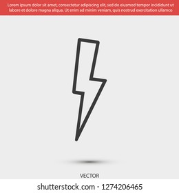 lightning vector icon 10 eps