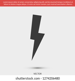 lightning vector icon 10 eps