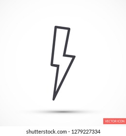 lightning vector icon 10 eps