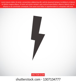 lightning vector icon 10 eps
