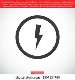 lightning vector icon 10 eps