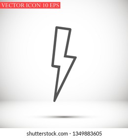 lightning vector icon 10 eps