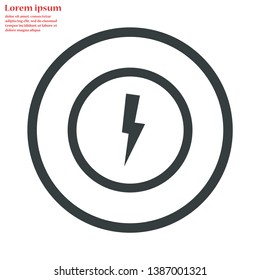 lightning vector icon 10 eps , Lorem ipsum Flat design