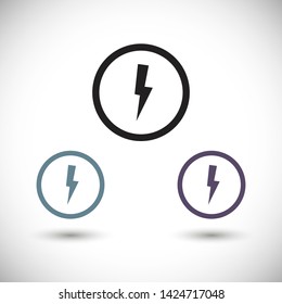 lightning vector icon 10 eps , Lorem ipsum Flat design