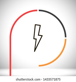 lightning vector icon 10 eps , Lorem ipsum Flat design