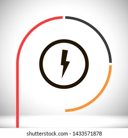 lightning vector icon 10 eps , Lorem ipsum Flat design