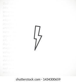 lightning vector icon 10 eps , Lorem ipsum Flat design