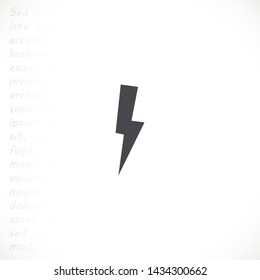 lightning vector icon 10 eps , Lorem ipsum Flat design