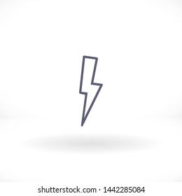 Lightning Vector Icon 10 Eps , Lorem Ipsum Flat Design