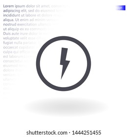 lightning vector icon 10 eps , Lorem ipsum Flat design