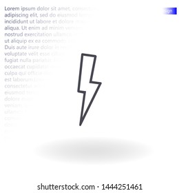 lightning vector icon 10 eps , Lorem ipsum Flat design