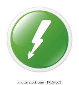 Lightning . Vector icon. Button