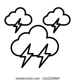 Lightning vector icon. Can be used for printing, mobile and web applications.