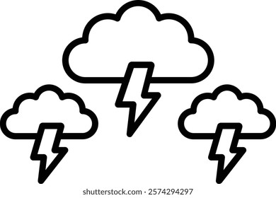 Lightning vector icon. Can be used for printing, mobile and web applications.