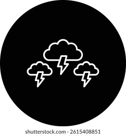 Lightning vector icon. Can be used for printing, mobile and web applications.