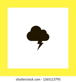 lightning vector icon. flat design