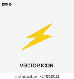 Lightning vector icon illustration. Premium quality.