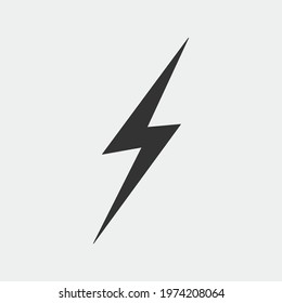 Lightning vector icon illustration sign