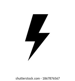 Lightning vector icon isolated on white background. Lightning icon for web site or app. UI UX.