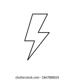 Lightning vector icon isolated on white background. Lightning icon for web site or app. UI UX.