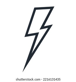 Lightning vector icon isolated on white background