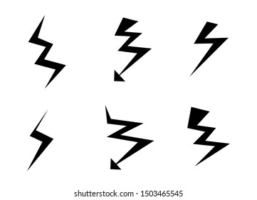 Lightning vector icon. The isolated symbol power symbol on the white background on eps 10 can be used for web and graphic design