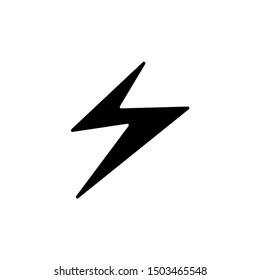 Lightning vector icon. The isolated symbol power symbol on the white background on eps 10 can be used for web and graphic design