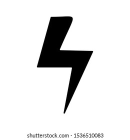Lightning vector icon. The isolated symbol power symbol on the white background on eps 10 can be used for web and graphic design