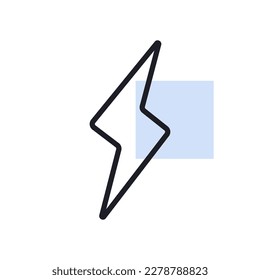 Lightning vector icon. Meteorology sign. Graph symbol for travel, tourism and weather web site and apps design, logo, app, UI