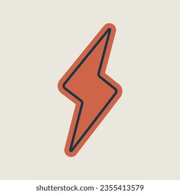 Lightning vector icon. Meteorology sign. Graph symbol for travel, tourism and weather web site and apps design, logo, app, UI