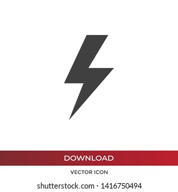 Lightning vector icon in modern design style for web site and mobile app