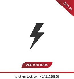 Lightning vector icon in modern design style for web site and mobile app