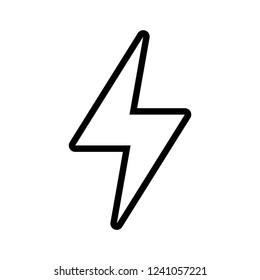lightning vector icon on white background