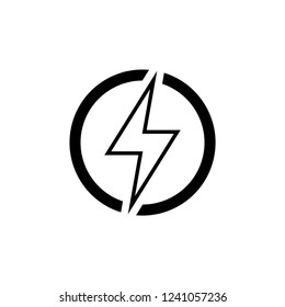 lightning vector icon on white background