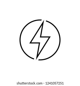 lightning vector icon on white background