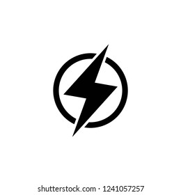 lightning vector icon on white background