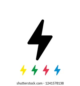 lightning vector icon on white background