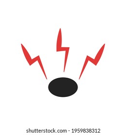 lightning vector icon on white background flat style Vector illustration