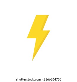 Lightning vector icon on white background