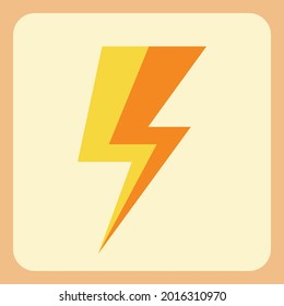 Blitzvektorsymbol. Vektorgrafik. Gelber Blitz. Aufmerksamkeitszeichen. Vektorsichtzeichen