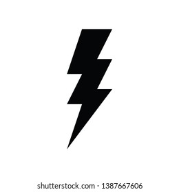 Lightning vector icon, thunder bolt