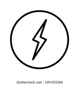 Lightning vector icon, thunder bolt