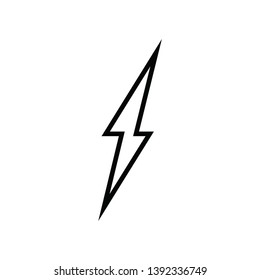 Lightning vector icon, thunder bolt