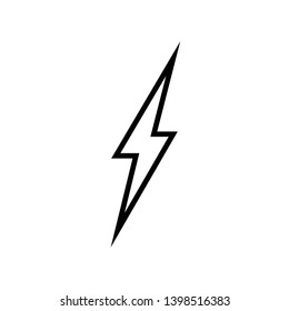 Lightning vector icon, thunder bolt