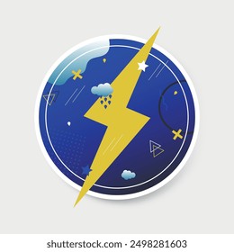 lightning. vector illustration, icon element style