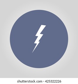 lightning vector illustration or icon, flat design